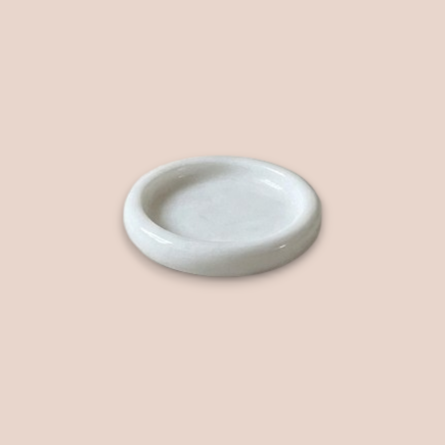 White Marble Bathroom Accessory Set | 7-Piece Natural Stone Collection with Crystal Accents