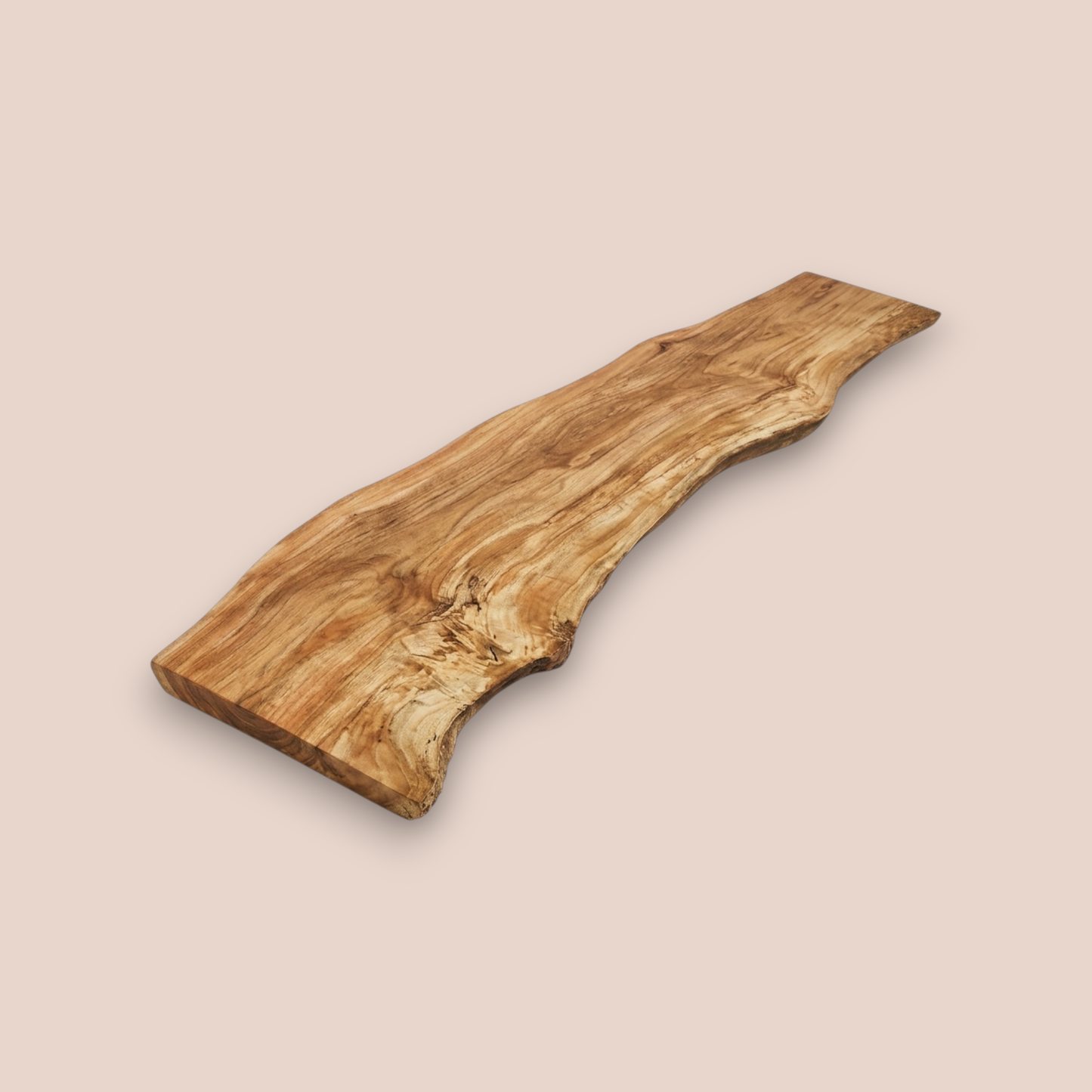 Live Edge Olive Wood Bathtub Tray | Handcrafted Wooden Bath Caddy