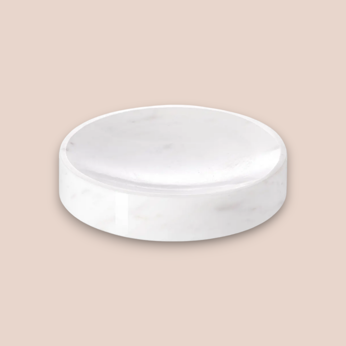 Classic White Marble Bathroom Accessory Set | 3-Piece Minimalist Stone Collection
