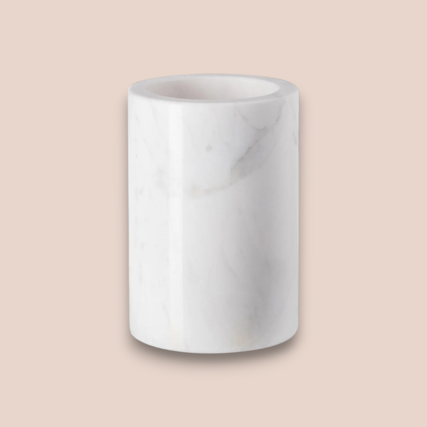 Classic White Marble Bathroom Accessory Set | 3-Piece Minimalist Stone Collection
