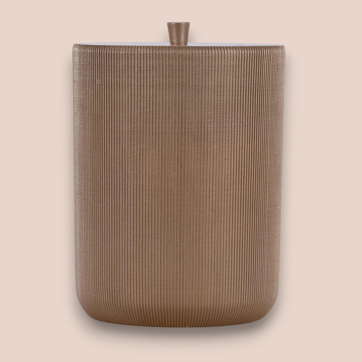 Textured Minimalist Bathroom Waste Bin | Soft Matte Earth-Toned Step Trash Can