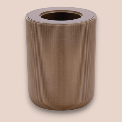 Textured Minimalist Bathroom Waste Bin | Soft Matte Earth-Toned Step Trash Can