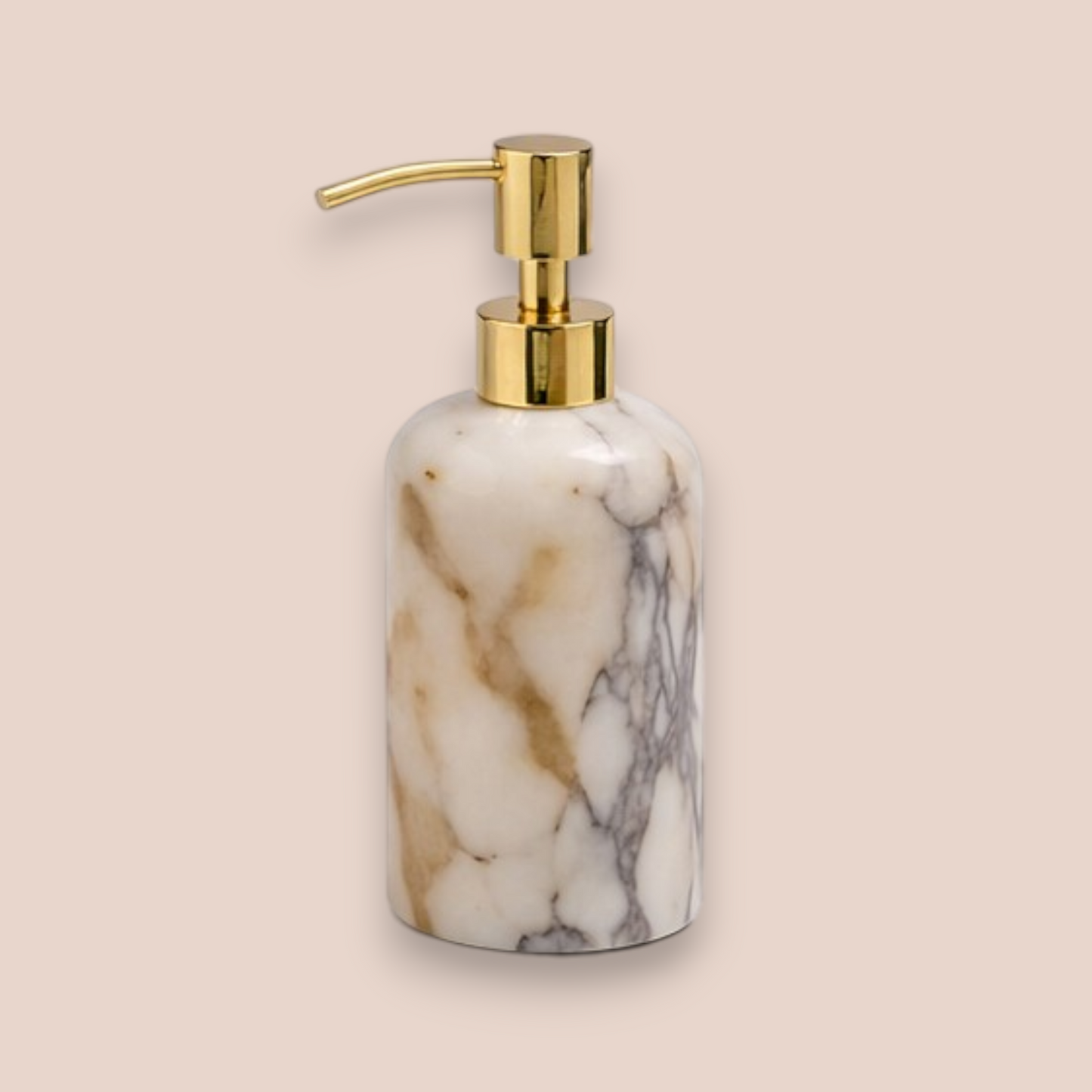 Calacatta Viola Marble Bathroom Set | 7-Piece Natural Stone Collection with Gold Ginkgo Accents
