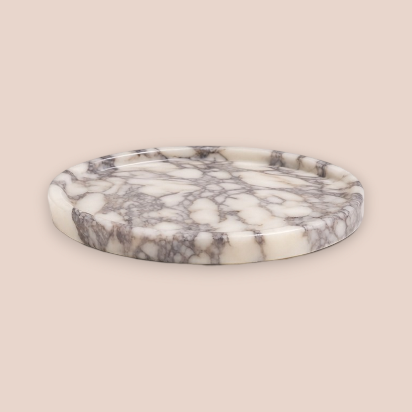 Calacatta Viola Marble Bathroom Set | 7-Piece Natural Stone Collection with Gold Ginkgo Accents