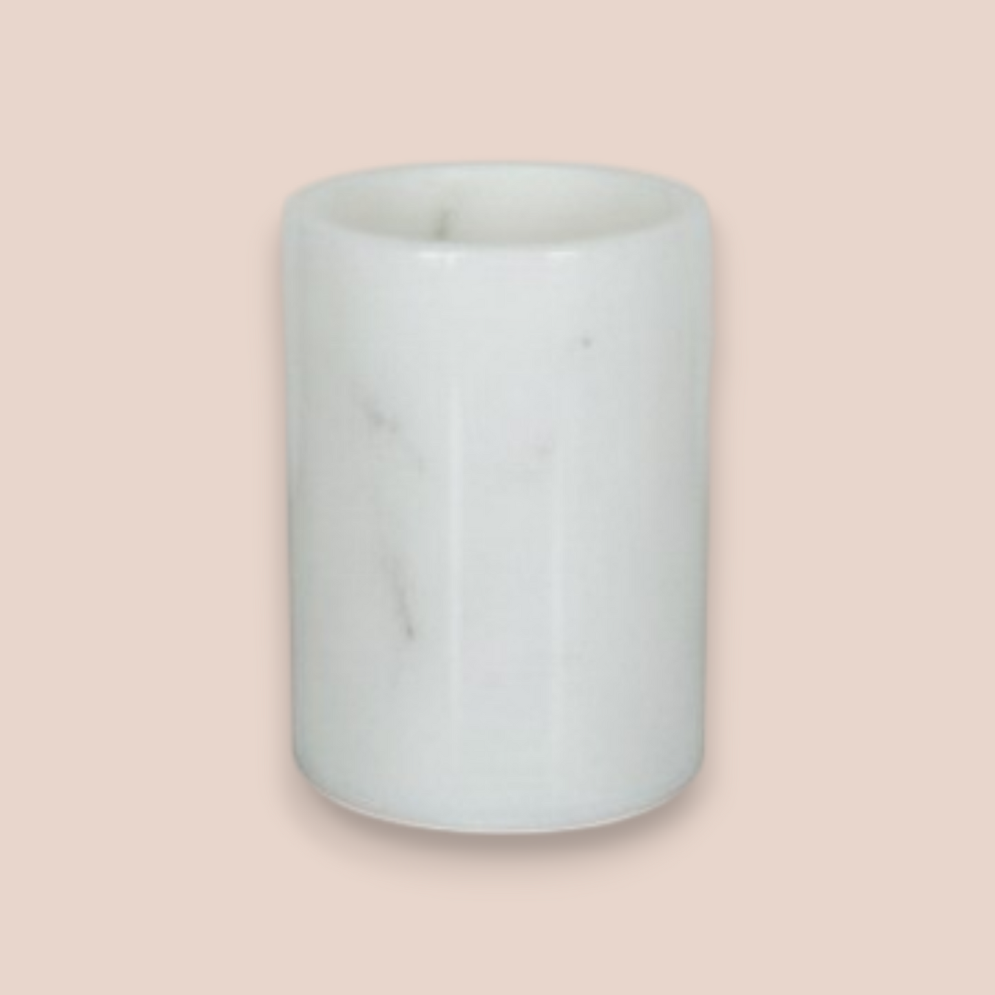 Pure White Marble Bathroom Set | 7-Piece Natural Stone Collection with Silver Coral Accents