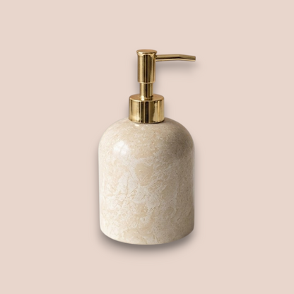 Natural Marble & Travertine Bath Set | 4-Piece Luxury Stone Vanity Collection
