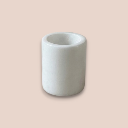 White Marble Bathroom Accessory Set | 7-Piece Natural Stone Collection with Crystal Accents