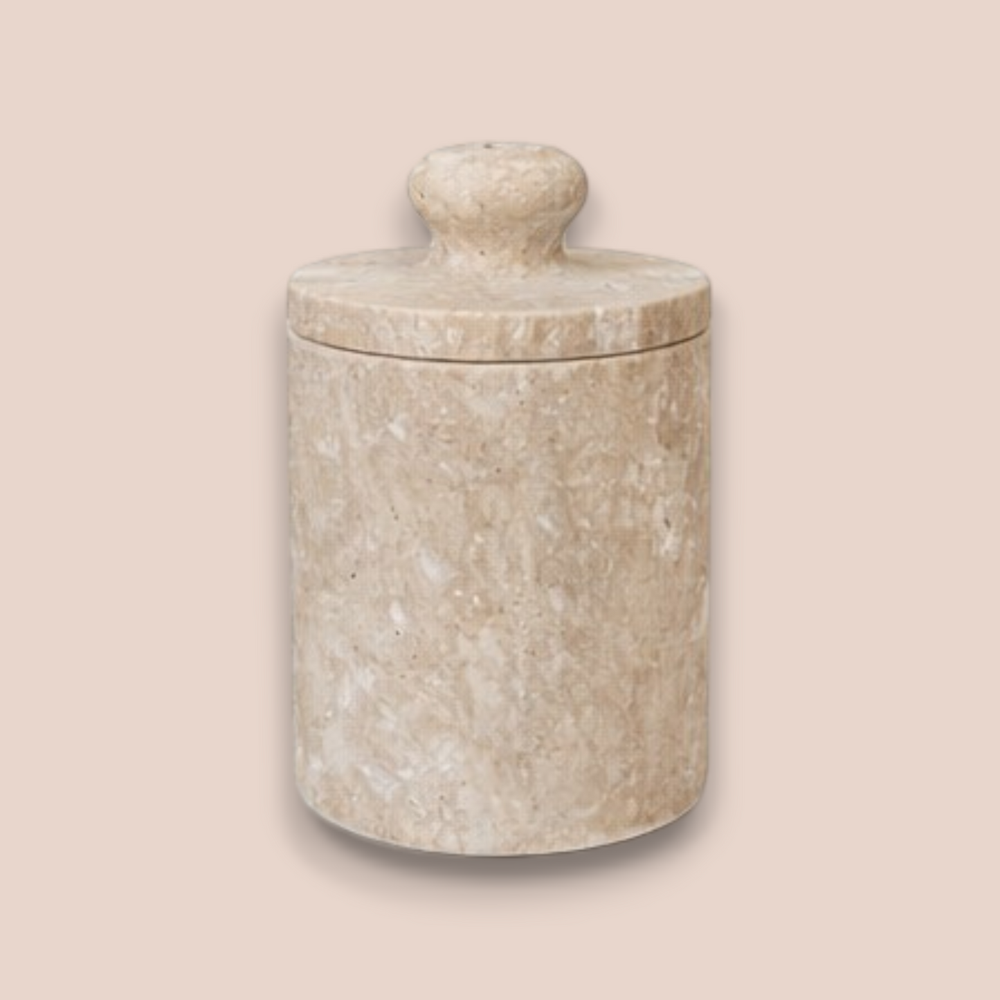 Earth Tone Travertine Bathroom Set | 7-Piece Natural Stone Collection with Matte Black Accents