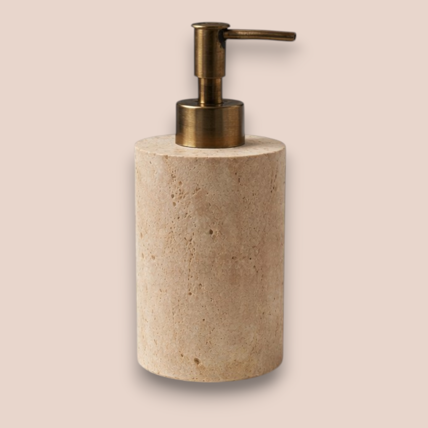 White Travertine Bathroom Accessory Set | 3-Piece Natural Stone Collection