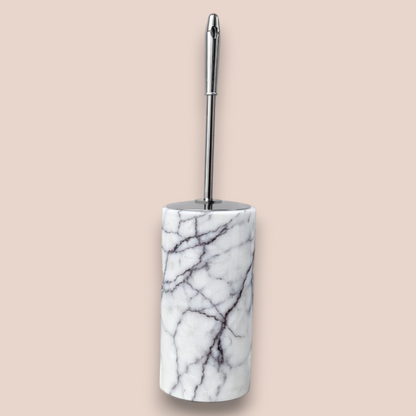 Lilac Veined Marble Bathroom Set | 7-Piece Stone Collection with Coral Accents