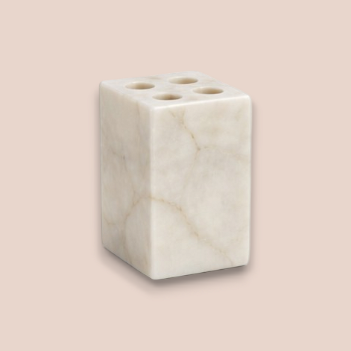 White Quartz Bath Set | 5-Piece Natural Stone Vanity Collection with Gold Pump