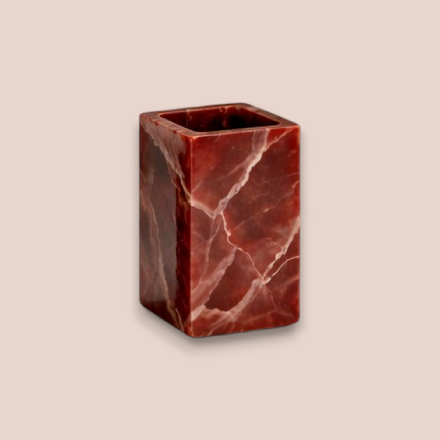 Red Onyx Bath Set | 6-Piece Natural Stone Vanity Collection with Gold Pump