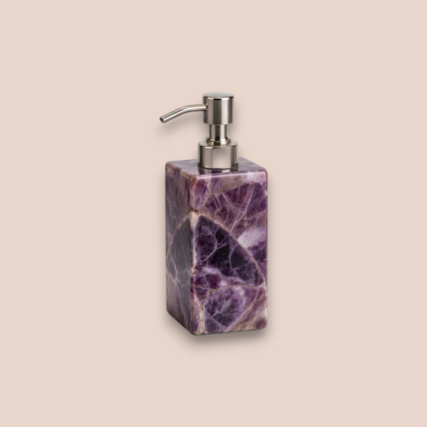 Natural Amethyst Bath Set | 5-Piece Semi-Precious Stone Vanity Collection