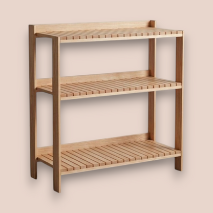 Modern Rustic Pine Organizer | 3-Tier Wooden Shelving Unit